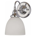 Benson 1 Light Wall Light in Chrome Silver, 2 Orientation Options - Crystal Palace Lighting