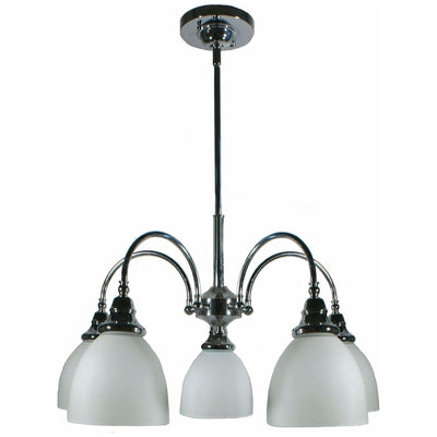 Benson 5 Light Pendant with Rod Set in Chrome Silver, 2 Orientation Options - Crystal Palace Lighting