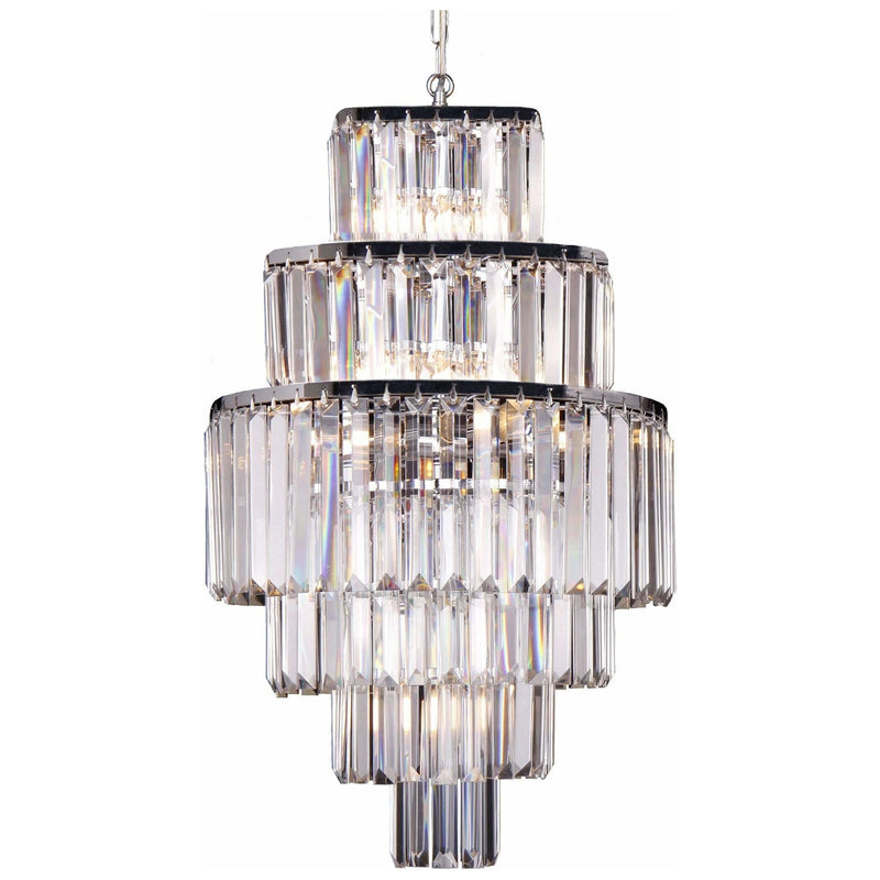 Celestial 6 Tier 9 Light Chandelier in Chrome with Clear Crystals - Crystal Palace Lighting