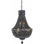 Classique 6 Light Basket Crystal Chandelier in Chrome and Clear - Crystal Palace Lighting
