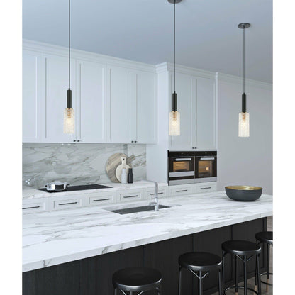 CLEO Interior Oblong Cut Glass Pendant Light