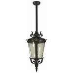 Albany Exterior Pendant with Rod Set in Antique Bronze - Crystal Palace Lighting