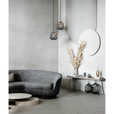 FOSSETTE Interior Dimpled Smoked Mirror Effect Glass Pendant Lights