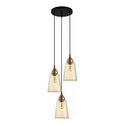 JEREZ Interior Glass Flat Top Ellipse Pendant Lights