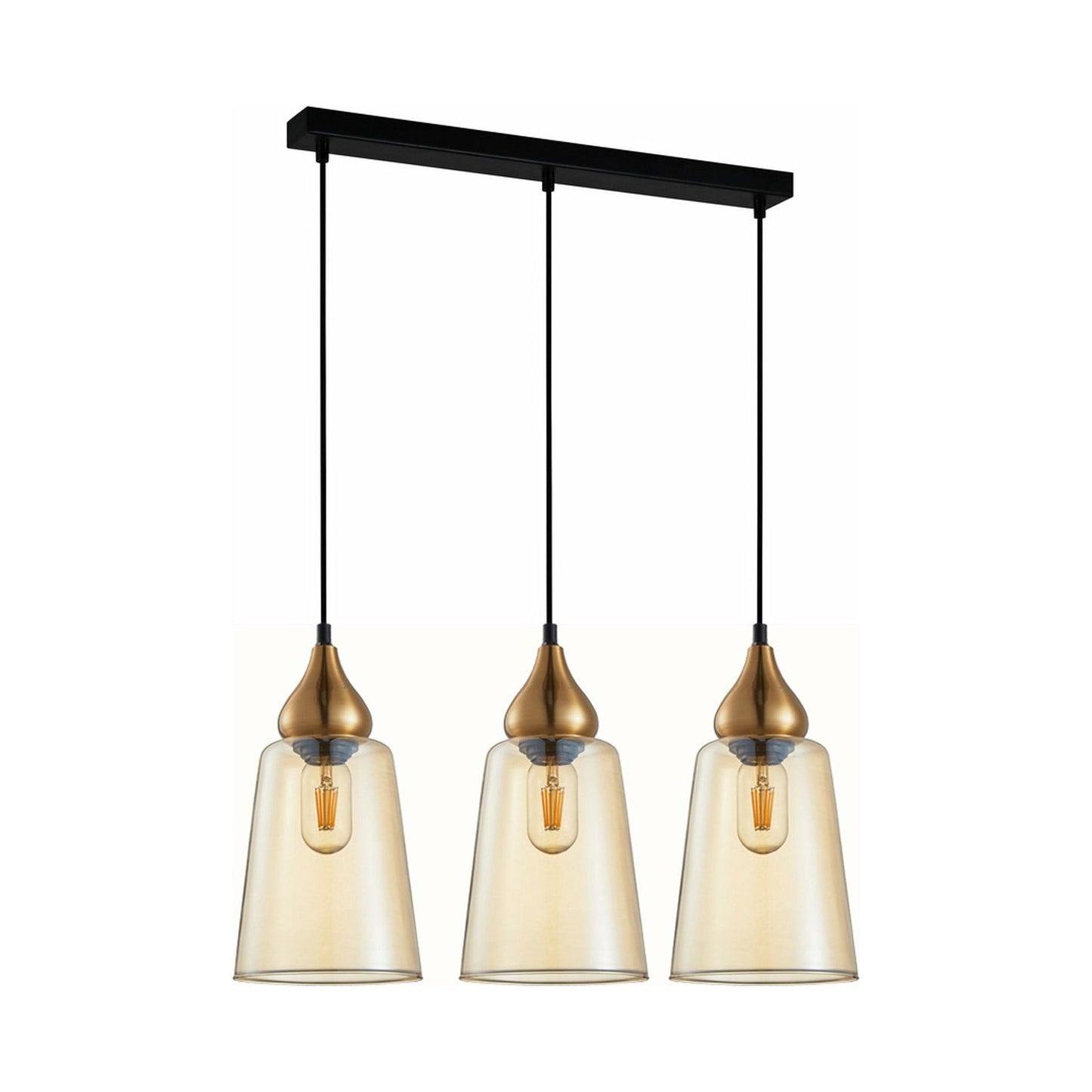 JEREZ Interior Glass Flat Top Ellipse Pendant Lights