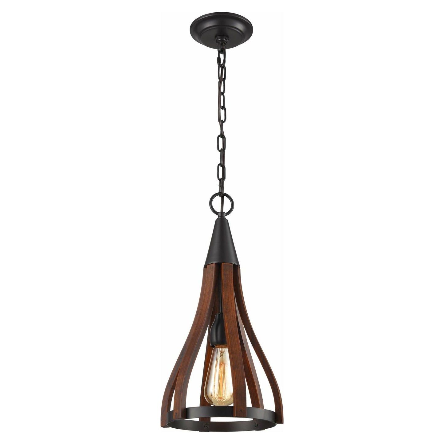 KHALEESI Oak Dark Red Wood Pendant Lights