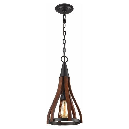 KHALEESI Oak Dark Red Wood Pendant Lights