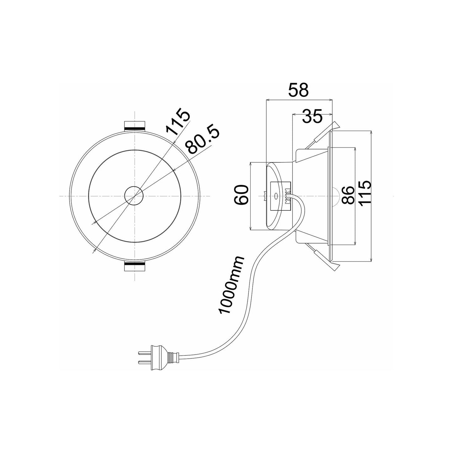 NOVATRIS LED Tri-CCT Motion Sensor Recessed Downlight IP44