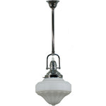 Paramount Rod Pendant in Chrome with Derby Shade - Crystal Palace Lighting