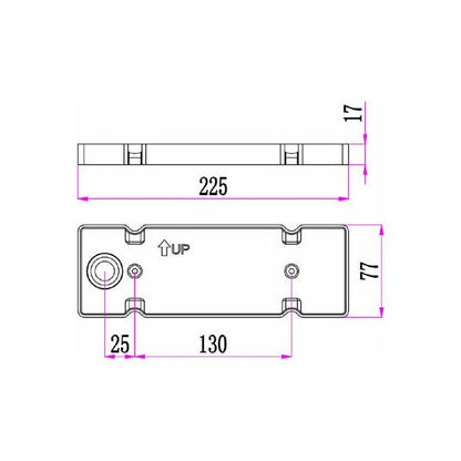 Repisa Exterior LED Surface Mounted Curved Wedge Wall Light