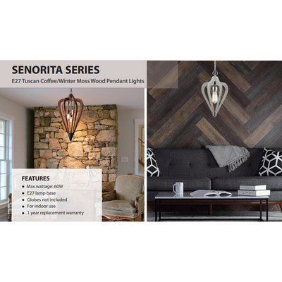 SENORITA series: E27 pendant lights - Crystal Palace Lighting