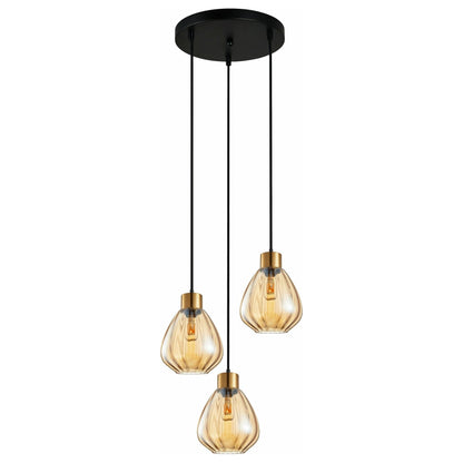 TULIP Interior Wine Glass Ribbed Pendant Lights