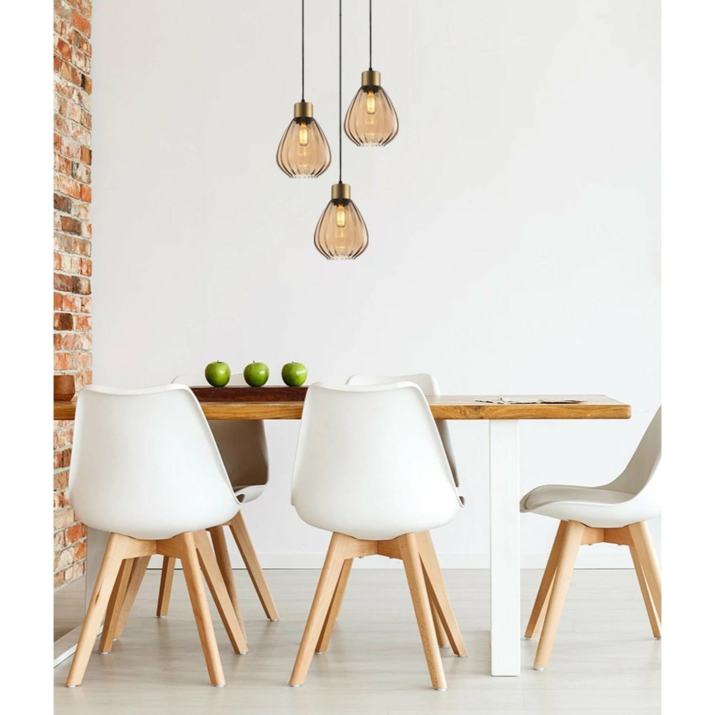 TULIP Interior Wine Glass Ribbed Pendant Lights