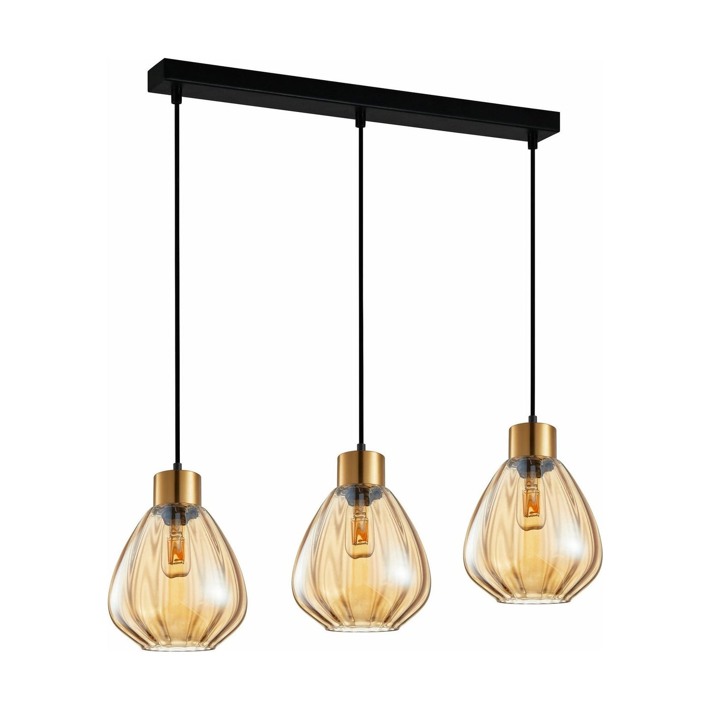 TULIP Interior Wine Glass Ribbed Pendant Lights