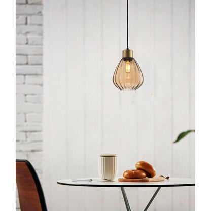 TULIP Interior Wine Glass Ribbed Pendant Lights