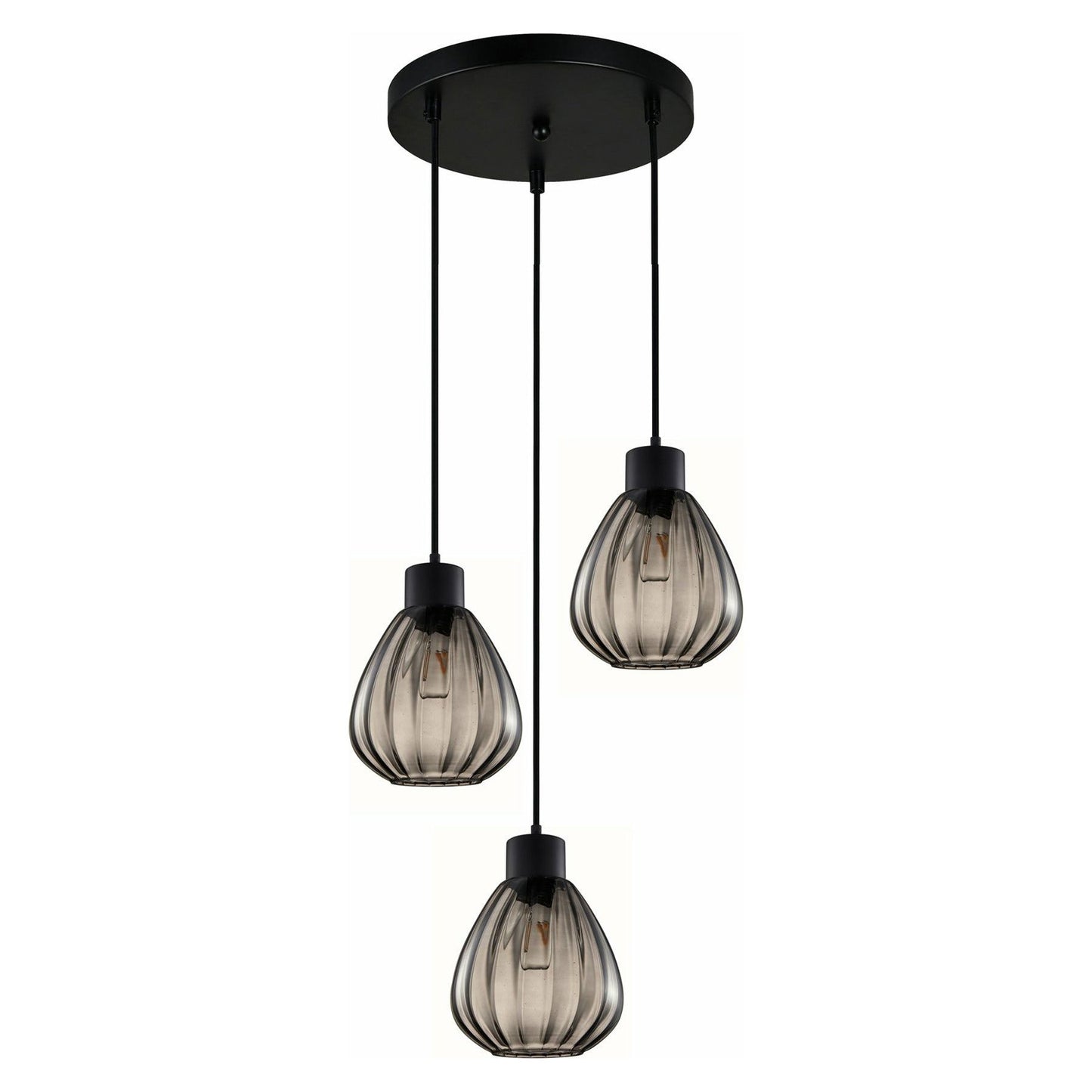 TULIP Interior Wine Glass Ribbed Pendant Lights