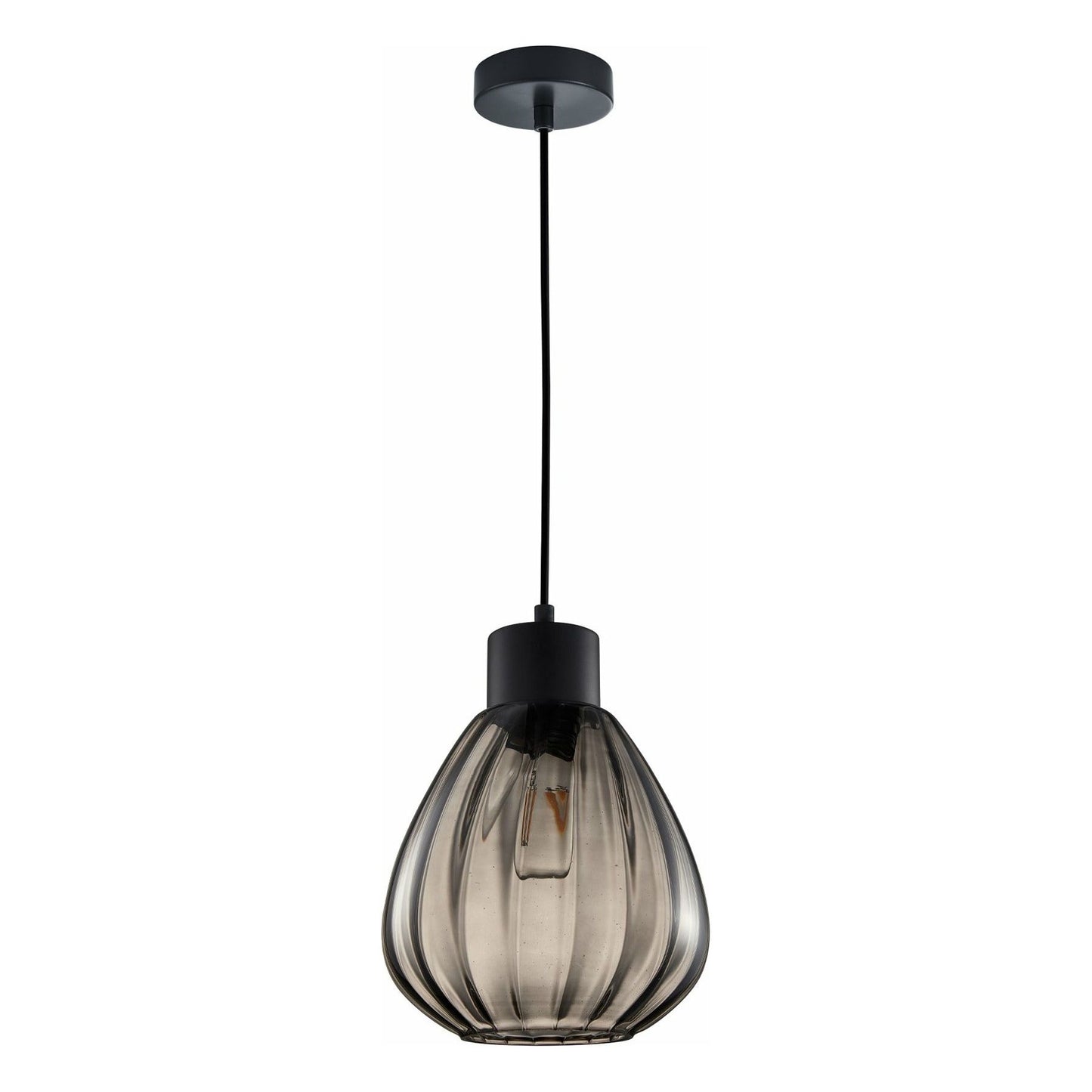 TULIP Interior Wine Glass Ribbed Pendant Lights