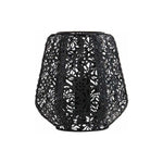 Lace Cut Out Table Lamp in Matte Black - Crystal Palace Lighting